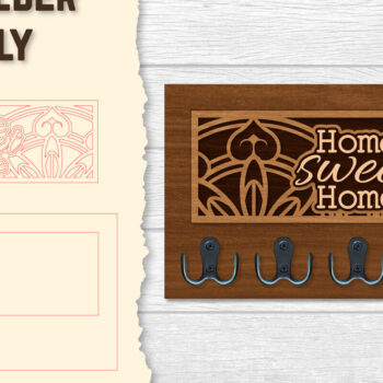 Intra απο ξύλο plywood 3mm-4mm πάχος – Εξατομικευμένες δέσμες κλειδαριάς Lasercut Δίασταση  20x20 cm INTRAFABR-120513345 - Image 6