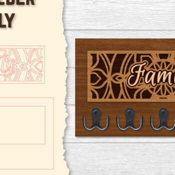 Intra απο ξύλο plywood 3mm-4mm πάχος – Εξατομικευμένες δέσμες κλειδαριάς Lasercut Δίασταση  20x20 cm INTRAFABR-120513345 - Image 7