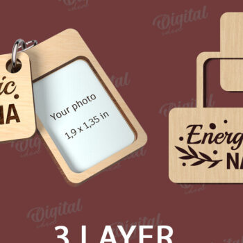 Intra απο ξύλο plywood 3mm-4mm πάχος – Εξατομικευμένο μπρελόκ για Granny Laser Δίασταση  5x5 cm INTRAFABR-115217288 - Image 2