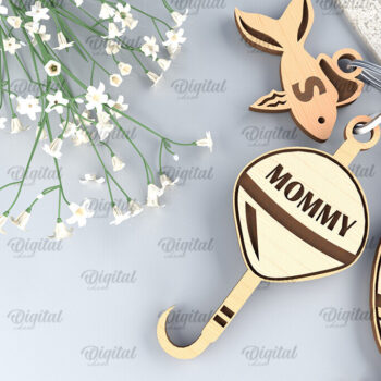 Intra απο ξύλο plywood 3mm-4mm πάχος – Εξατομικευμένο Πακέτο Family Keychains Δίασταση  5x5 cm INTRAFABR-96050534 - Image 11