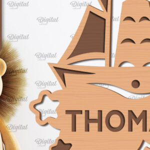 Intra απο ξύλο plywood 3mm-4mm πάχος – Εξατομικευμένη για παιδιά Δίασταση  20x20 cm INTRAFABR-100121436