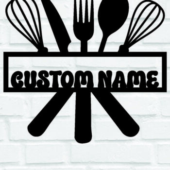 Intra απο ξύλο plywood 3mm-4mm πάχος – Προσωποποιημένη πινακίδα ονόματος κουζίνας Δίασταση  20x20 cm INTRAFABR-111531446 - Image 1