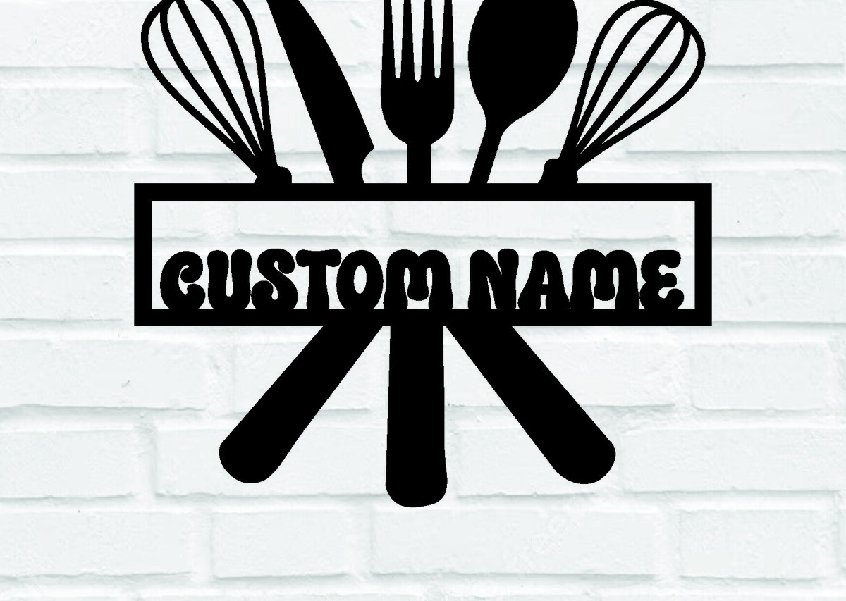 Intra απο ξύλο plywood 3mm-4mm πάχος – Προσωποποιημένη πινακίδα ονόματος κουζίνας Δίασταση  20x20 cm INTRAFABR-111531446