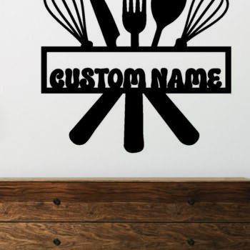 Intra απο ξύλο plywood 3mm-4mm πάχος – Προσωποποιημένη πινακίδα ονόματος κουζίνας Δίασταση  20x20 cm INTRAFABR-111531446 - Image 2