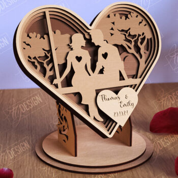 Intra απο ξύλο plywood 3mm-4mm πάχος – Εξατομικευμένο πακέτο Lovers Heart Décor Δίασταση  20x20 cm INTRAFABR-110273899 - Image 11