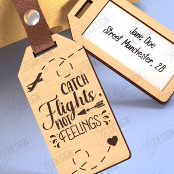 Intra απο ξύλο plywood 3mm-4mm πάχος – Εξατομικευμένες Ετικέτες Αποσκευών Σετ κοπής με λέιζερ Δίασταση 20x20 cm INTRAFABR-123747619 - Image 3