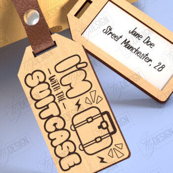 Intra απο ξύλο plywood 3mm-4mm πάχος – Εξατομικευμένες Ετικέτες Αποσκευών Σετ κοπής με λέιζερ Δίασταση 20x20 cm INTRAFABR-123747619 - Image 5