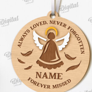 Intra απο ξύλο plywood 3mm-4mm πάχος – Προσωποποιημένο στολίδι αναμνηστικού κοπής με λέιζερ Δίασταση  20x20 cm INTRAFABR-118092918