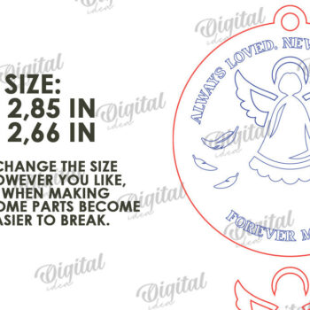 Intra απο ξύλο plywood 3mm-4mm πάχος – Προσωποποιημένο στολίδι αναμνηστικού κοπής με λέιζερ Δίασταση  20x20 cm INTRAFABR-118092918 - Image 2