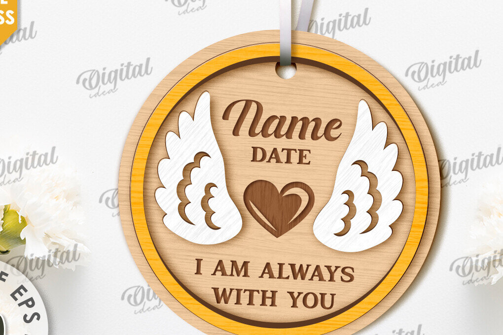 Intra απο ξύλο plywood 3mm-4mm πάχος – Προσωποποιημένο στολίδι αναμνηστικού κοπής με λέιζερ Δίασταση  20x20 cm INTRAFABR-118092492