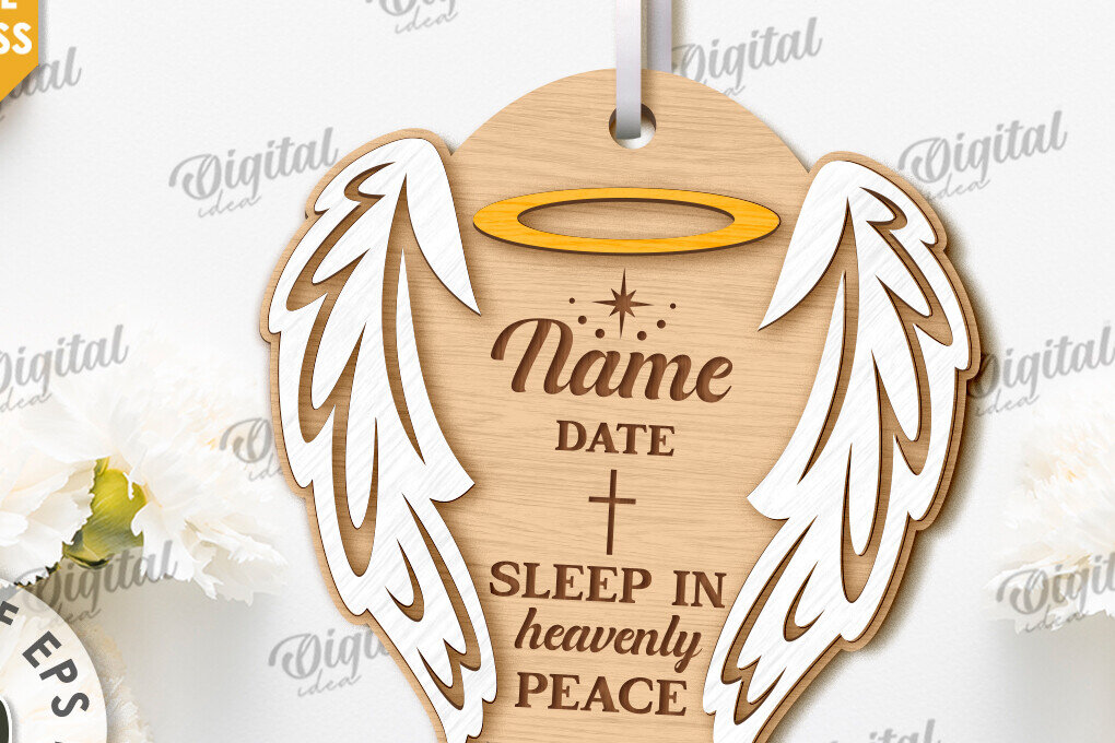 Intra απο ξύλο plywood 3mm-4mm πάχος – Προσωποποιημένο στολίδι αναμνηστικού κοπής με λέιζερ Δίασταση  20x20 cm INTRAFABR-118092561