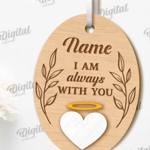 Intra απο ξύλο plywood 3mm-4mm πάχος – Προσωποποιημένο στολίδι αναμνηστικού κοπής με λέιζερ Δίασταση  20x20 cm INTRAFABR-118092644