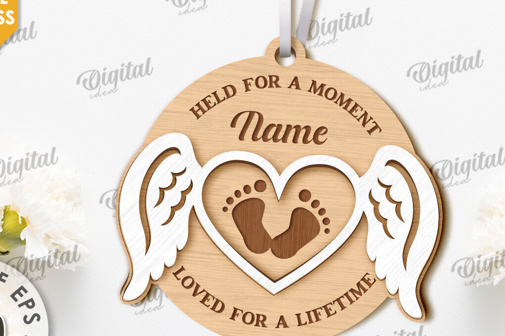 Intra απο ξύλο plywood 3mm-4mm πάχος – Προσωποποιημένο στολίδι αναμνηστικού κοπής με λέιζερ Δίασταση  20x20 cm INTRAFABR-118092796