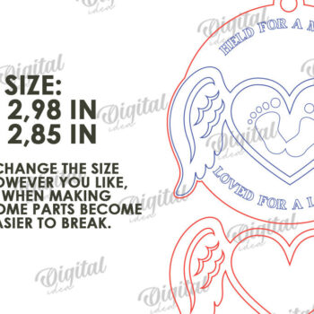 Intra απο ξύλο plywood 3mm-4mm πάχος – Προσωποποιημένο στολίδι αναμνηστικού κοπής με λέιζερ Δίασταση  20x20 cm INTRAFABR-118092796 - Image 2