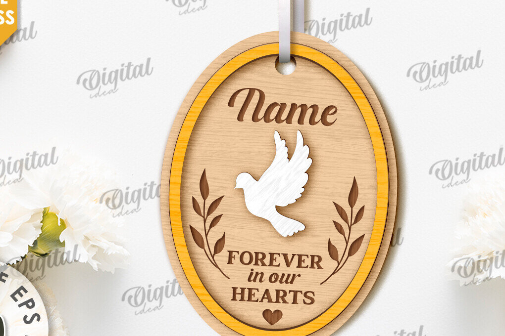 Intra απο ξύλο plywood 3mm-4mm πάχος – Προσωποποιημένο στολίδι αναμνηστικού κοπής με λέιζερ Δίασταση  20x20 cm INTRAFABR-118092875