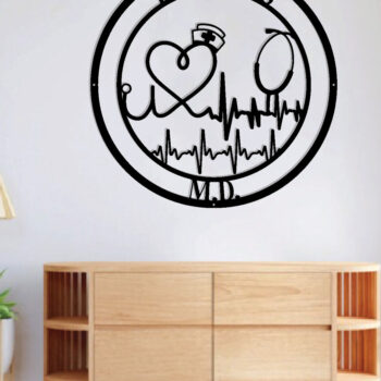 Intra απο ξύλο plywood 3mm-4mm πάχος – Εξατομικευμένη Metal Doctor Sign Δίασταση  40x30 cm INTRAFABR-106328314 - Image 3