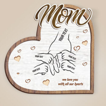 Intra απο ξύλο plywood 3mm-4mm πάχος – Εξατομικευμένη βάση για τα χέρια της μαμάς και του παιδιού Δίασταση  20x20 cm INTRAFABR-121827856 - Image 5