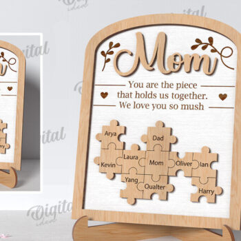 Intra απο ξύλο plywood 3mm-4mm πάχος – Εξατομικευμένο δώρο μαμάς κοπής με λέιζερ Δίασταση 20x20 cm INTRAFABR-118029096 - Image 1