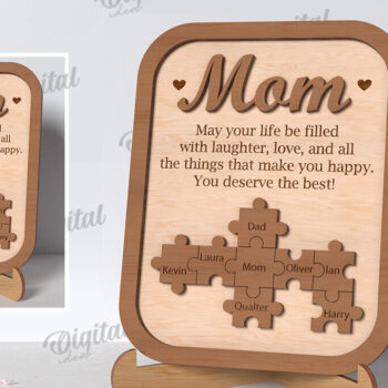 Intra απο ξύλο plywood 3mm-4mm πάχος – Εξατομικευμένο πακέτο δώρου μαμάς LaserCut Δίασταση 20x20 cm INTRAFABR-118030845 - Image 7