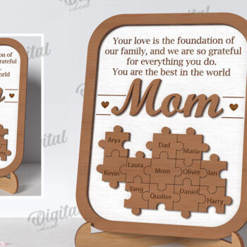 Intra απο ξύλο plywood 3mm-4mm πάχος – Εξατομικευμένο πακέτο δώρου μαμάς LaserCut Δίασταση 20x20 cm INTRAFABR-118030845 - Image 8