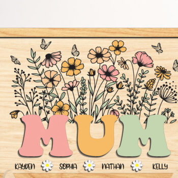 Intra απο ξύλο plywood 3mm-4mm πάχος – Εξατομικευμένη πινακίδα κήπου για τη γιορτή της μητέρας Δίασταση 20x20 cm INTRAFABR-95638772 - Image 5