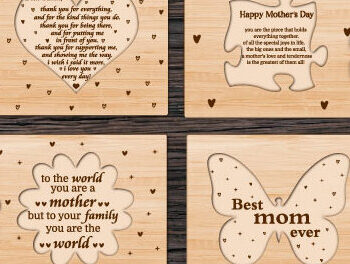 Intra απο ξύλο plywood 3mm-4mm πάχος – Εξατομικευμένο δώρο για τη γιορτή της μητέρας Aser Cut Δίασταση 20x20 cm INTRAFABR-68583792 - Image 1