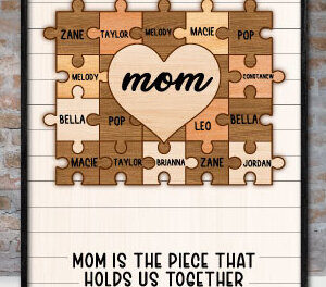 Intra απο ξύλο plywood 3mm-4mm πάχος – Εξατομικευμένη πινακίδα παζλ για τη γιορτή της μητέρας Δίασταση 20x20 cm INTRAFABR-65659001