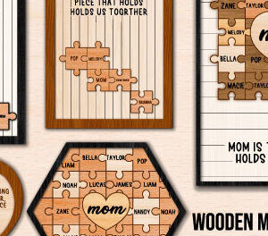Intra απο ξύλο plywood 3mm-4mm πάχος – Εξατομικευμένη πινακίδα παζλ για τη γιορτή της μητέρας Δίασταση 20x20 cm INTRAFABR-65659032