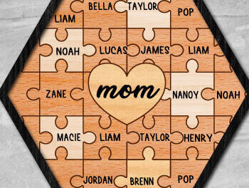 Intra απο ξύλο plywood 3mm-4mm πάχος – Εξατομικευμένη πινακίδα παζλ για τη γιορτή της μητέρας Δίασταση 20x20 cm INTRAFABR-65659032 - Image 2