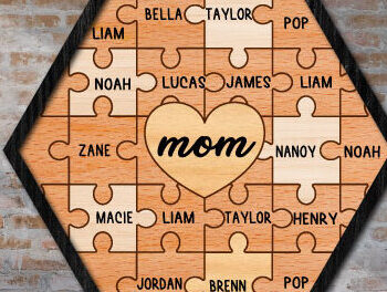 Intra απο ξύλο plywood 3mm-4mm πάχος – Εξατομικευμένη πινακίδα παζλ για τη γιορτή της μητέρας Δίασταση 20x20 cm INTRAFABR-65659032 - Image 4