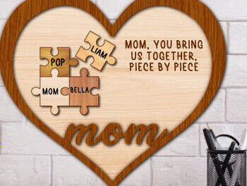 Intra απο ξύλο plywood 3mm-4mm πάχος – Εξατομικευμένη πινακίδα παζλ για τη γιορτή της μητέρας Δίασταση 20x20 cm INTRAFABR-65659032 - Image 5