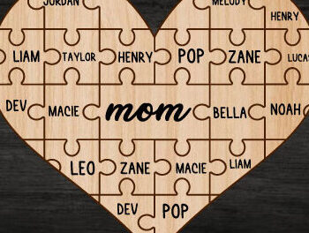 Intra απο ξύλο plywood 3mm-4mm πάχος – Εξατομικευμένη πινακίδα παζλ για τη γιορτή της μητέρας Δίασταση 20x20 cm INTRAFABR-65659032 - Image 6