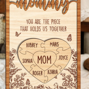 Intra απο ξύλο plywood 3mm-4mm πάχος – Εξατομικευμένο παζλ για την Ημέρα της Μητέρας Δίασταση 20x20 cm INTRAFABR-117969669 - Image 1