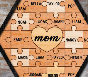 Intra απο ξύλο plywood 3mm-4mm πάχος – Εξατομικευμένη πινακίδα παζλ για τη γιορτή της μητέρας Δίασταση 20x20 cm INTRAFABR-65658965