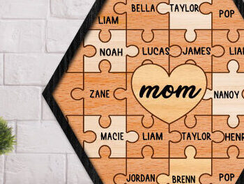 Intra απο ξύλο plywood 3mm-4mm πάχος – Εξατομικευμένη πινακίδα παζλ για τη γιορτή της μητέρας Δίασταση 20x20 cm INTRAFABR-65658965 - Image 3