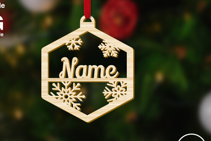Intra απο ξύλο plywood 3mm-4mm πάχος – Προσωποποιημένο Όνομα Χριστουγεννιάτικο Στολίδι Δίασταση  20x20 cm INTRAFABR-84434872