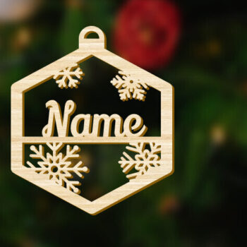 Intra απο ξύλο plywood 3mm-4mm πάχος – Προσωποποιημένο Όνομα Χριστουγεννιάτικο Στολίδι Δίασταση  20x20 cm INTRAFABR-84434872 - Image 3