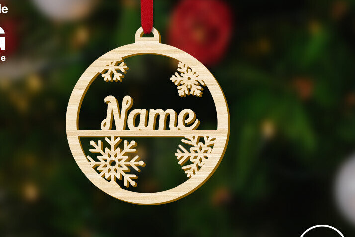 Intra απο ξύλο plywood 3mm-4mm πάχος – Προσωποποιημένο Όνομα Χριστουγεννιάτικο Στολίδι Δίασταση  20x20 cm INTRAFABR-84434431