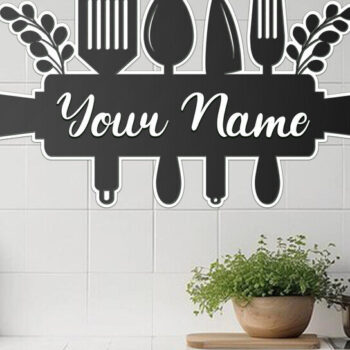 Intra απο ξύλο plywood 3mm-4mm πάχος – Προσωποποιημένη ονομασία Πινακίδα κουζίνας Lasercut Δίασταση  20x20 cm INTRAFABR-119566060 - Image 2