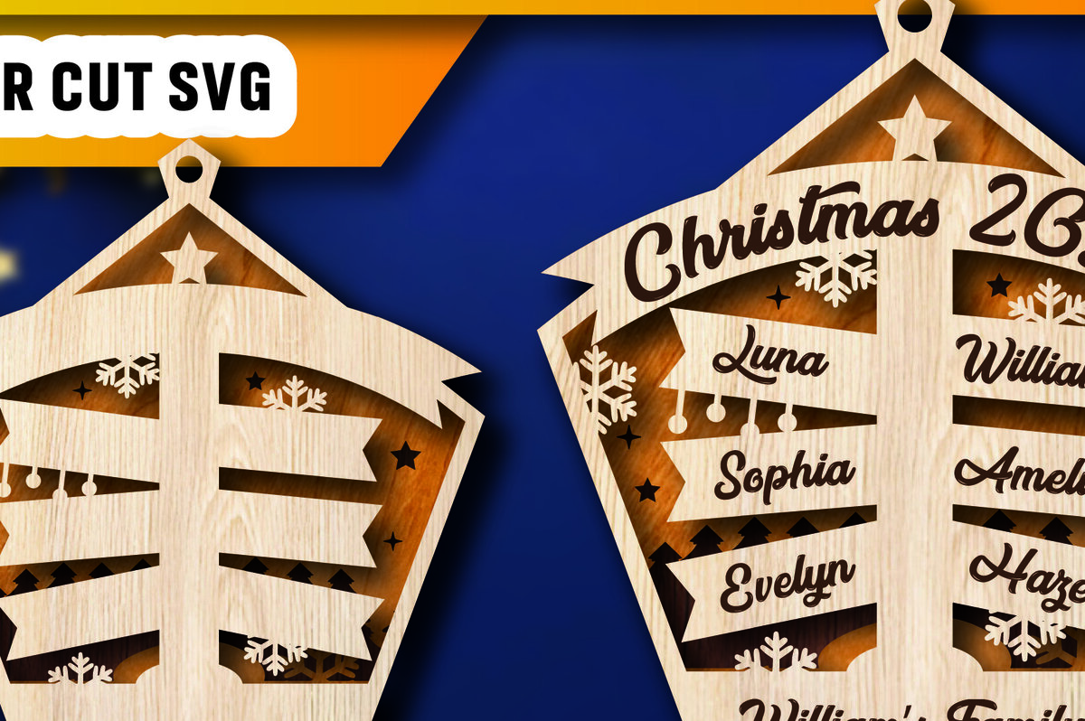 Intra απο ξύλο plywood 3mm-4mm πάχος – Εξατομικευμένο Οικογενειακό Στολίδι του Βόρειου Πόλου Δίασταση  20x20 cm INTRAFABR-105340797