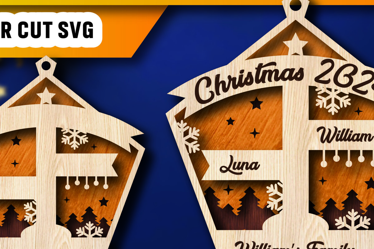 Intra απο ξύλο plywood 3mm-4mm πάχος – Εξατομικευμένο Οικογενειακό Στολίδι του Βόρειου Πόλου Δίασταση  20x20 cm INTRAFABR-105340688