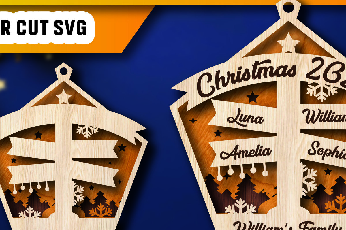 Intra απο ξύλο plywood 3mm-4mm πάχος – Εξατομικευμένο Οικογενειακό Στολίδι του Βόρειου Πόλου Δίασταση  20x20 cm INTRAFABR-105340743