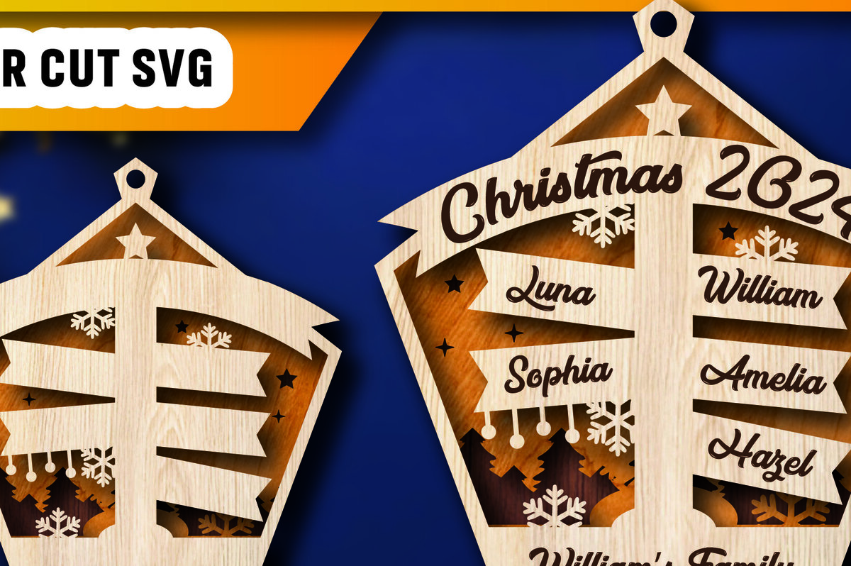 Intra απο ξύλο plywood 3mm-4mm πάχος – Εξατομικευμένο Οικογενειακό Στολίδι του Βόρειου Πόλου Δίασταση  20x20 cm INTRAFABR-105340762