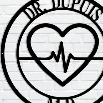 Intra απο ξύλο plywood 3mm-4mm πάχος – Εξατομικευμένη  επιγραφή Nurse Heart Δίασταση  20x20 cm INTRAFABR-106328132 - Image 1