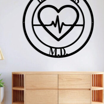 Intra απο ξύλο plywood 3mm-4mm πάχος – Εξατομικευμένη  επιγραφή Nurse Heart Δίασταση  20x20 cm INTRAFABR-106328132 - Image 3