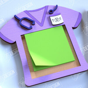 Intra απο ξύλο plywood 3mm-4mm πάχος – Εξατομικευμένη θήκη για κολλητικό σημειωματάριο νοσοκόμας Δίασταση  20x20 cm INTRAFABR-114814323