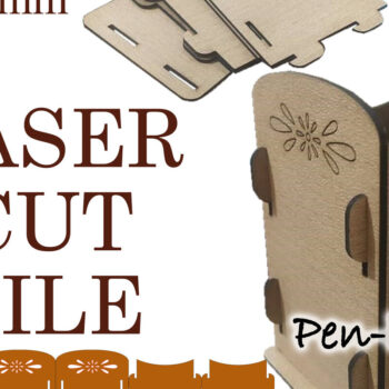 Intra απο ξύλο plywood 3mm-4mm πάχος – Εξατομικευμένα αρχεία κοπής με λέιζερ θήκης στυλό Δίασταση  20x20 cm INTRAFABR-108162989 - Image 1