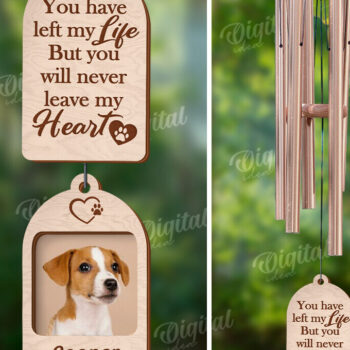 Intra απο ξύλο plywood 3mm-4mm πάχος – Εξατομικευμένο Pet Memorial Wind Chime Δίασταση  20x20 cm INTRAFABR-121914708 - Image 1
