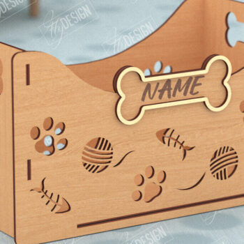 Intra απο ξύλο plywood 3mm-4mm πάχος – Εξατομικευμένο κουτί παιχνιδιών για κατοικίδια|Αποθήκευση παιχνιδιών για κατοικίδια Δίασταση  20x20 cm INTRAFABR-115684438 - Image 1