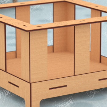 Intra απο ξύλο plywood 3mm-4mm πάχος – Εξατομικευμένο κουτί παιχνιδιών για κατοικίδια|Αποθήκευση παιχνιδιών για κατοικίδια Δίασταση  20x20 cm INTRAFABR-115684442 - Image 1